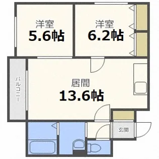クレストパレス菊水【3階】の間取り