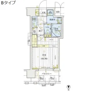 アクアプレイス梅田III【2階】の間取り