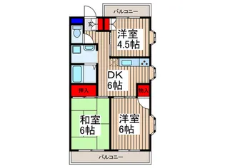 ジュネス A館【3階】の間取り