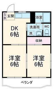 コーポラスサンライズ【2階】の間取り