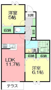 メゾンルミエール【1階】の間取り