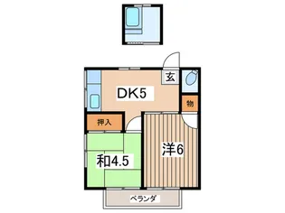 細谷アパ-ト【1階】の間取り