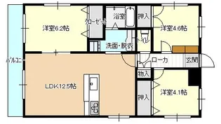 ビューライフ清瀬【1階】の間取り