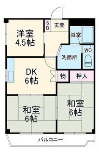 桜井ハイツ【4階】の間取り