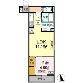 D ROOM中央I【1階】の間取り