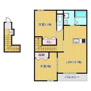 エスポワールミニオンII【2階】の間取り