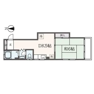 中野フラワーコーポ【2階】の間取り