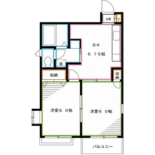 メゾン飛鳥【2階】の間取り
