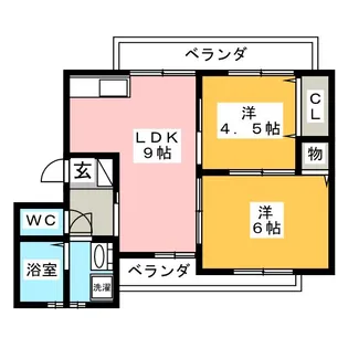 ラポール園【2階】の間取り