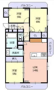 ノーヴェルコート南一番町【9階】の間取り