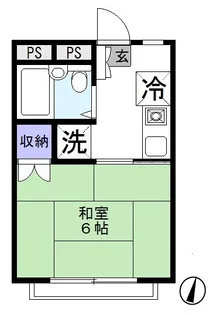 パームハイツ南柏【2階】の間取り