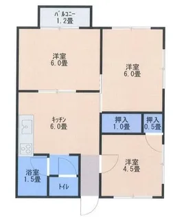 ファミール飯塚【1階】の間取り