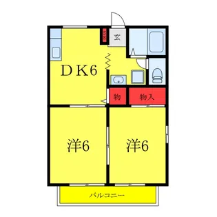 サンハイツ【1階】の間取り