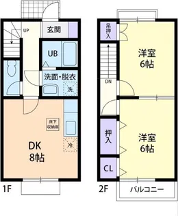 フォレストヒル B【2階】の間取り