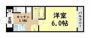 グランパシフィック堀江WEST【2階】の間取り