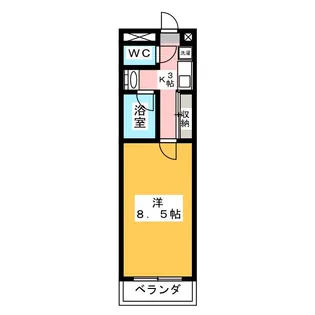 ヒルズオザワ【2階】の間取り