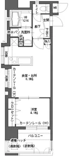 アクタス博多Vタワー【1階】の間取り