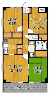 アレグリア芝山【2階】の間取り