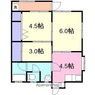 トミ港町アパート 2号【1階】の間取り
