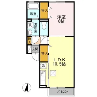 ロイヤルレジデンス A棟【2階】の間取り