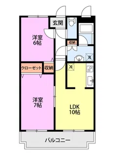 キングハイツ【2階】の間取り