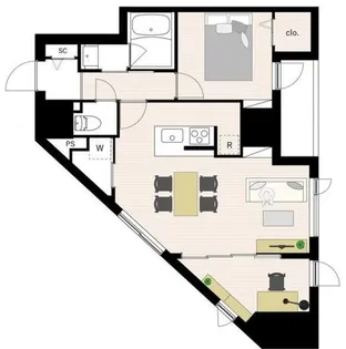 WHARF駒込【8階】の間取り