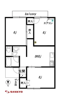 山形県山形市銅町2【アパート】の間取り