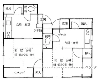 コーポ石岡【1階】の間取り