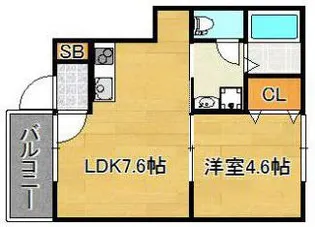 グランガーデン神戸長田【1階】の間取り