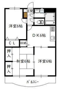 ケイアイビル(3DK)【1階】の間取り