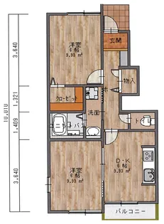 シェモアB【1階】の間取り