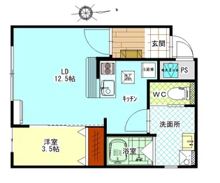 春・ダンデライオン【1階】の間取り