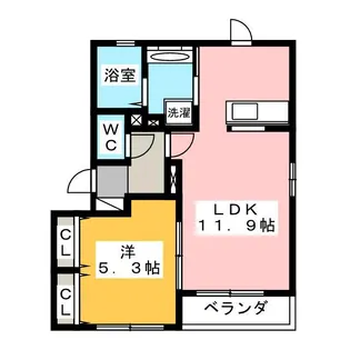 ユイマールA【3階】の間取り