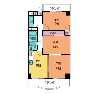 3DKの間取り画像