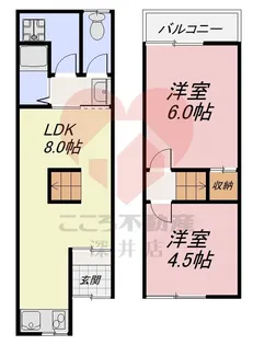 大阪府枚方市宮之阪3【一戸建】の間取り