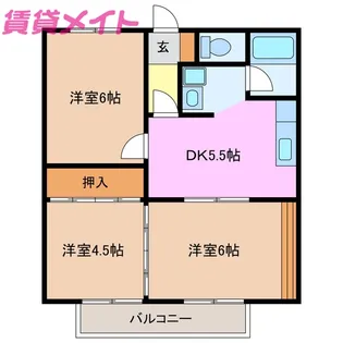 シーサイドコーポ【2階】の間取り