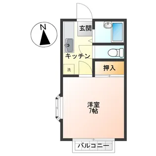1Kの間取り画像
