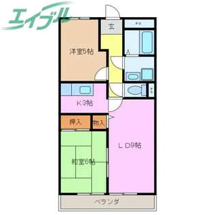 やまむらハイツ【2階】の間取り