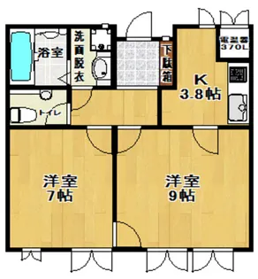 2Kの間取り画像