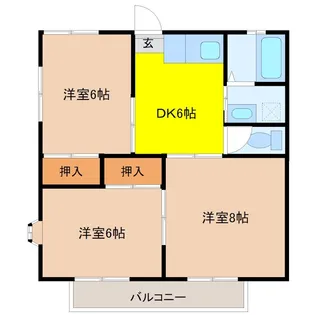 メゾン古城B【2階】の間取り