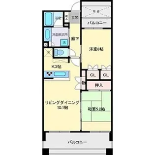 サンデュエル上田【3階】の間取り