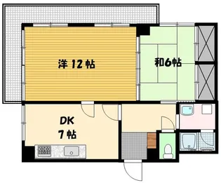 立岩町 林田ビル【2階】の間取り