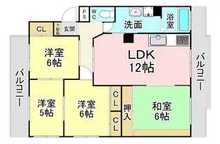 パークハイツ妙見【2階】の間取り