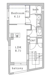 GranDuo豪徳寺II【4階】の間取り