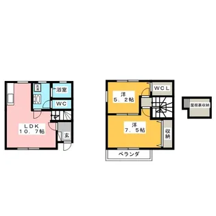 メゾン ソレイユ B棟【1階】の間取り