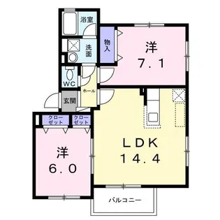 ジャパン ビレッジウエスト【2階】の間取り