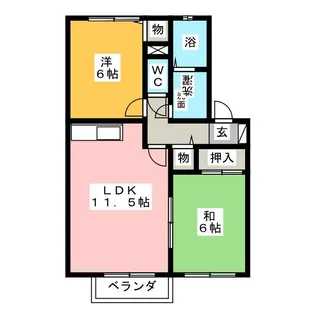 スカイシティー森本【2階】の間取り