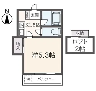 レオパレス南野【1階】の間取り