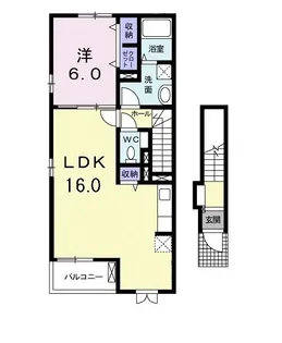 ユニヴェール【2階】の間取り