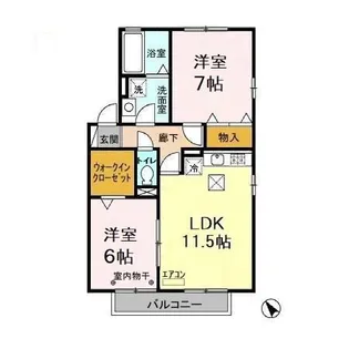 ロイヤルガーデン高萩 A・B【1階】の間取り